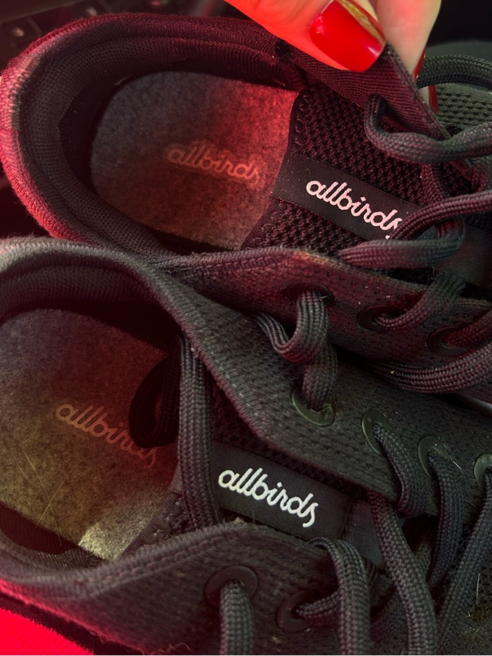 allbirds Women’s Black Knit Lace-Up Sneakers